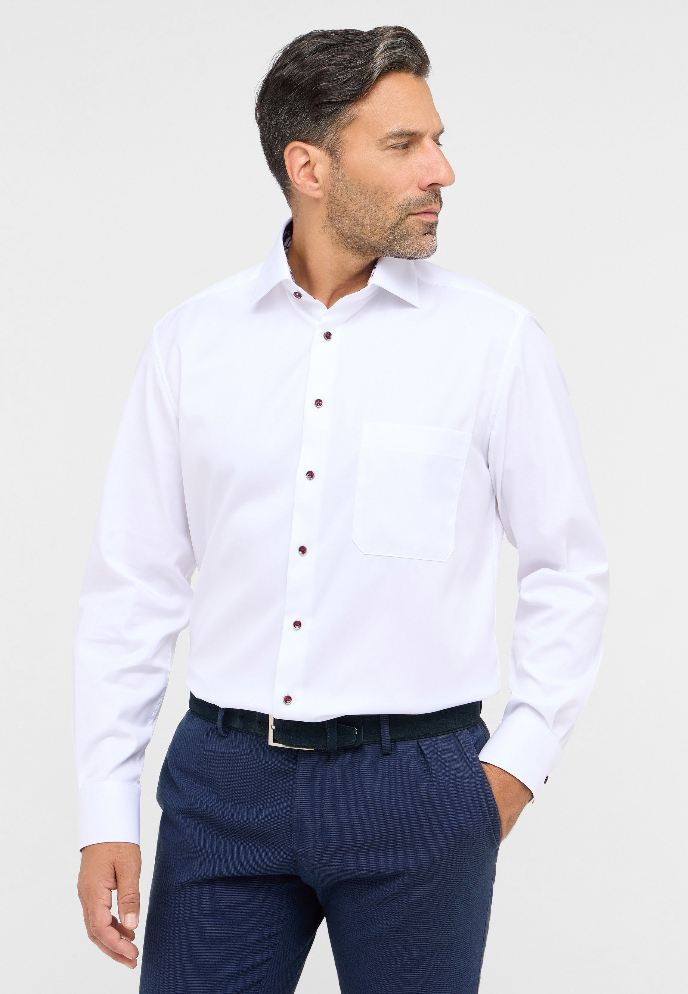 ETERNA COMFORT FIT COVER SHIRT - Brilliant White - 8824-00-E15K