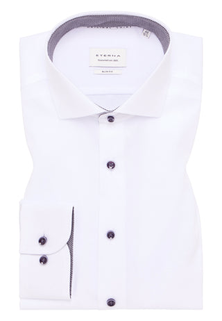 ETERNA SLIM FIT Langarm Hemd - Moonlit Classic White - 1311-00-F142