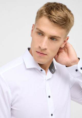 ETERNA SLIM FIT Langarm Hemd - Moonlit Classic White - 1311-00-F142