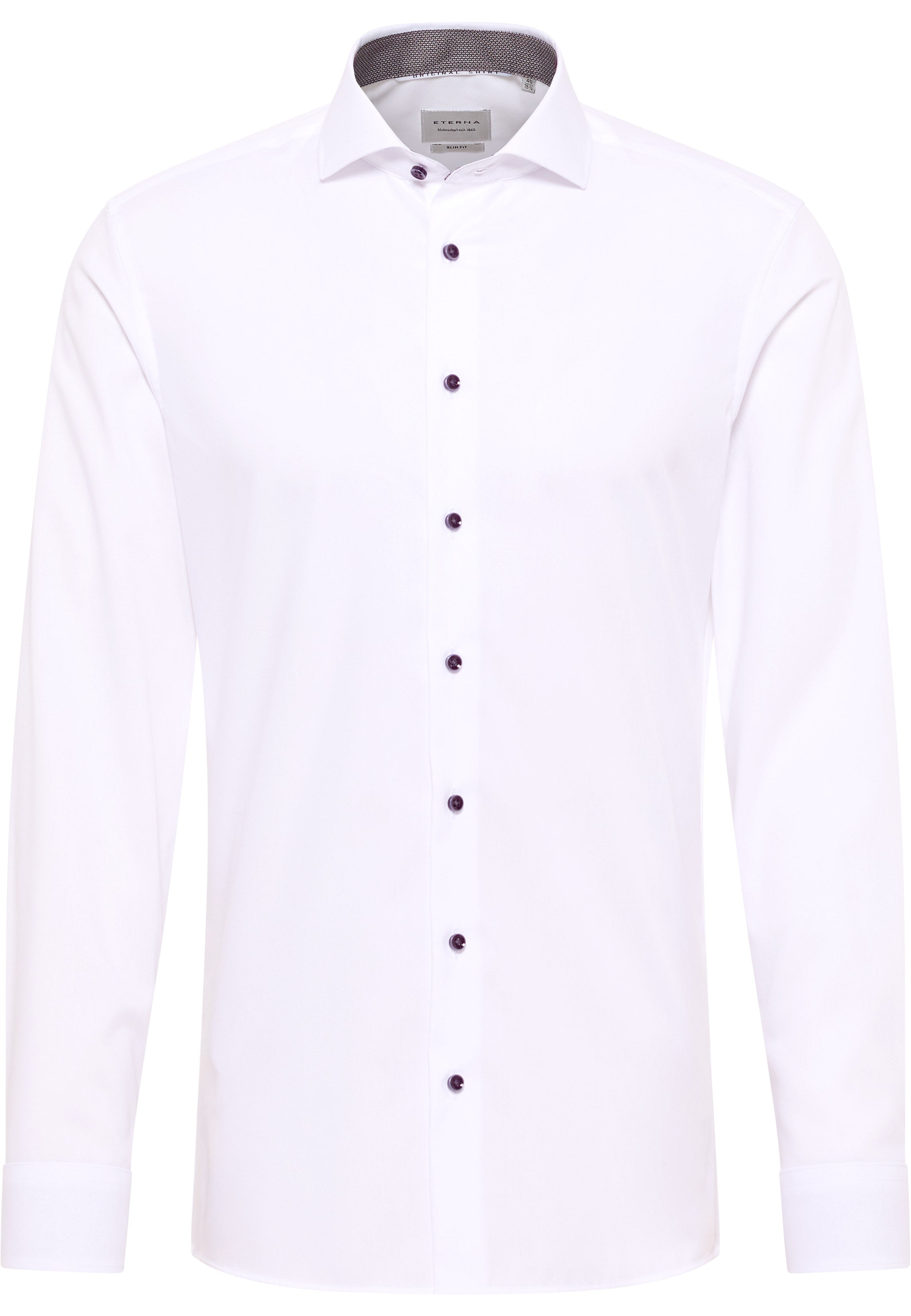 ETERNA SLIM FIT Langarm Hemd - Moonlit Classic White - 1311-00-F142