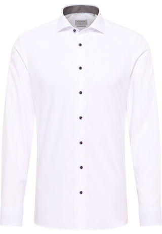 ETERNA SLIM FIT Langarm Hemd - Moonlit Classic White - 1311-00-F142