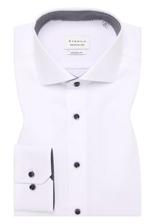 ETERNA MODERN FIT Langarm Hemd - Ivory Smoke Poplin - 1311-00-X15V