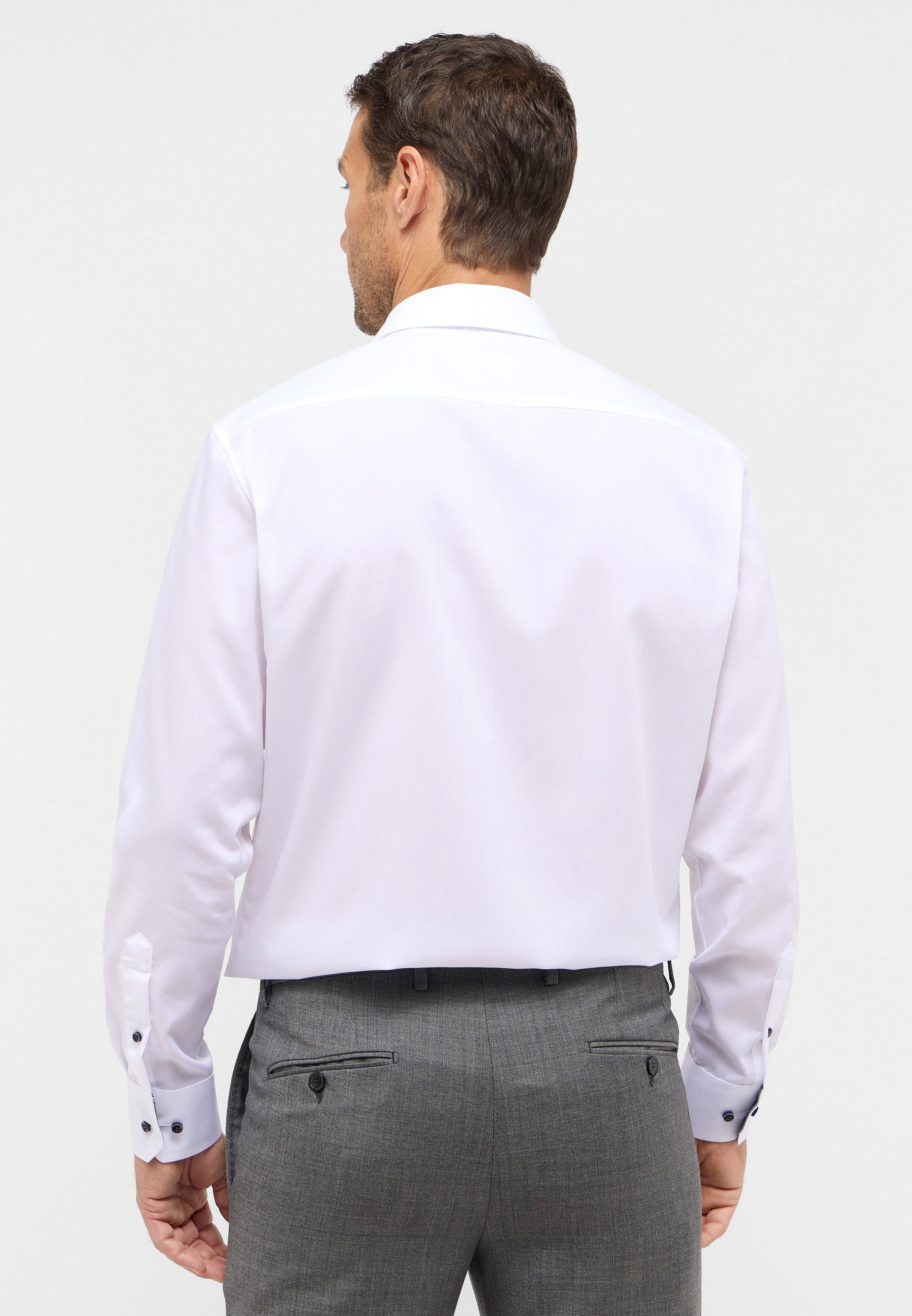 ETERNA MODERN FIT Langarm Hemd - Ivory Smoke Poplin - 1311-00-X15V von Eterna