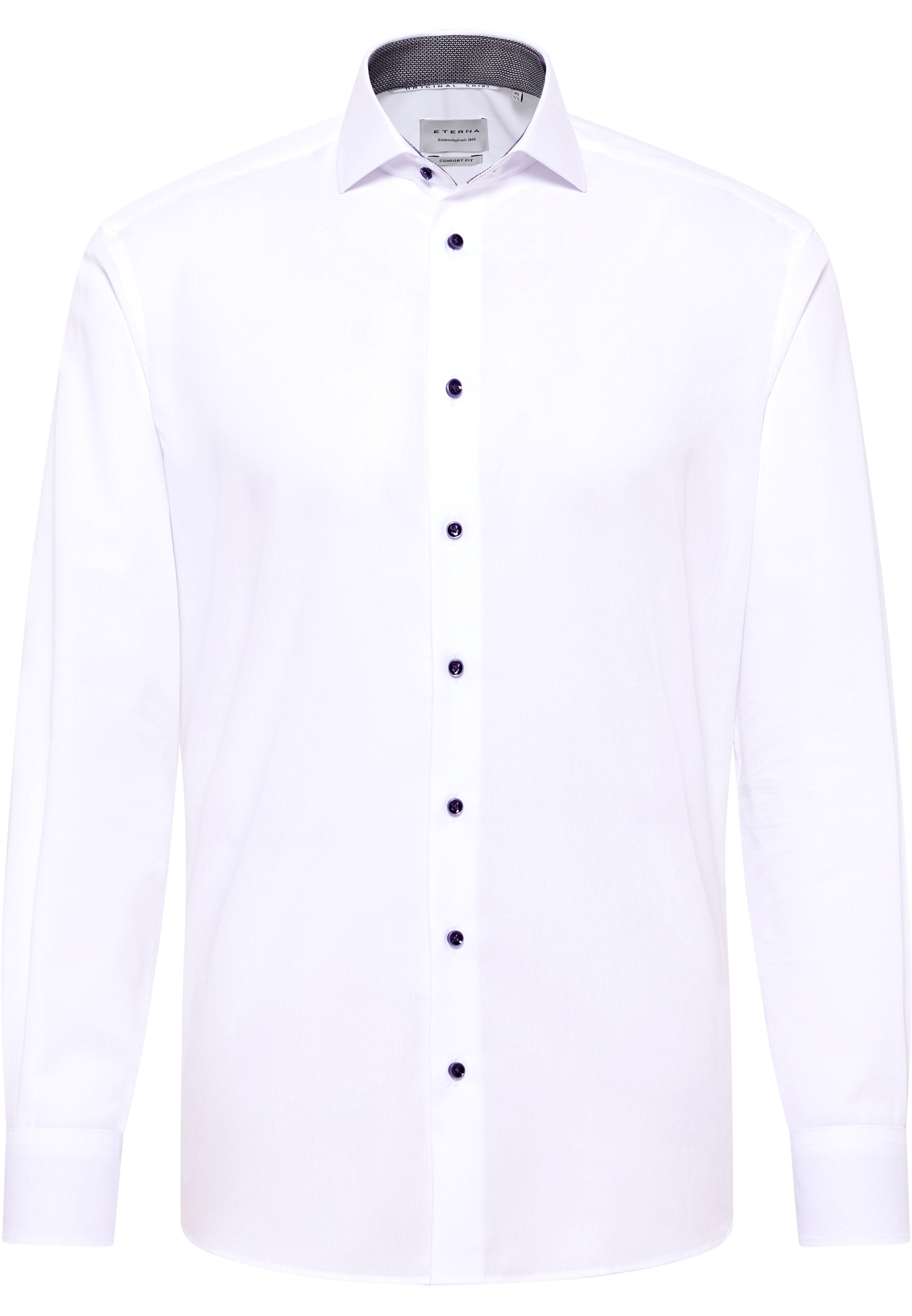 ETERNA MODERN FIT Langarm Hemd - Ivory Smoke Poplin - 1311-00-X15V