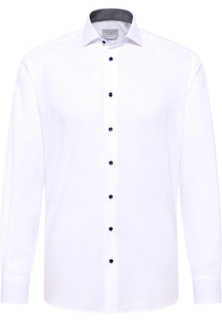 ETERNA MODERN FIT Langarm Hemd - Ivory Smoke Poplin - 1311-00-X15V