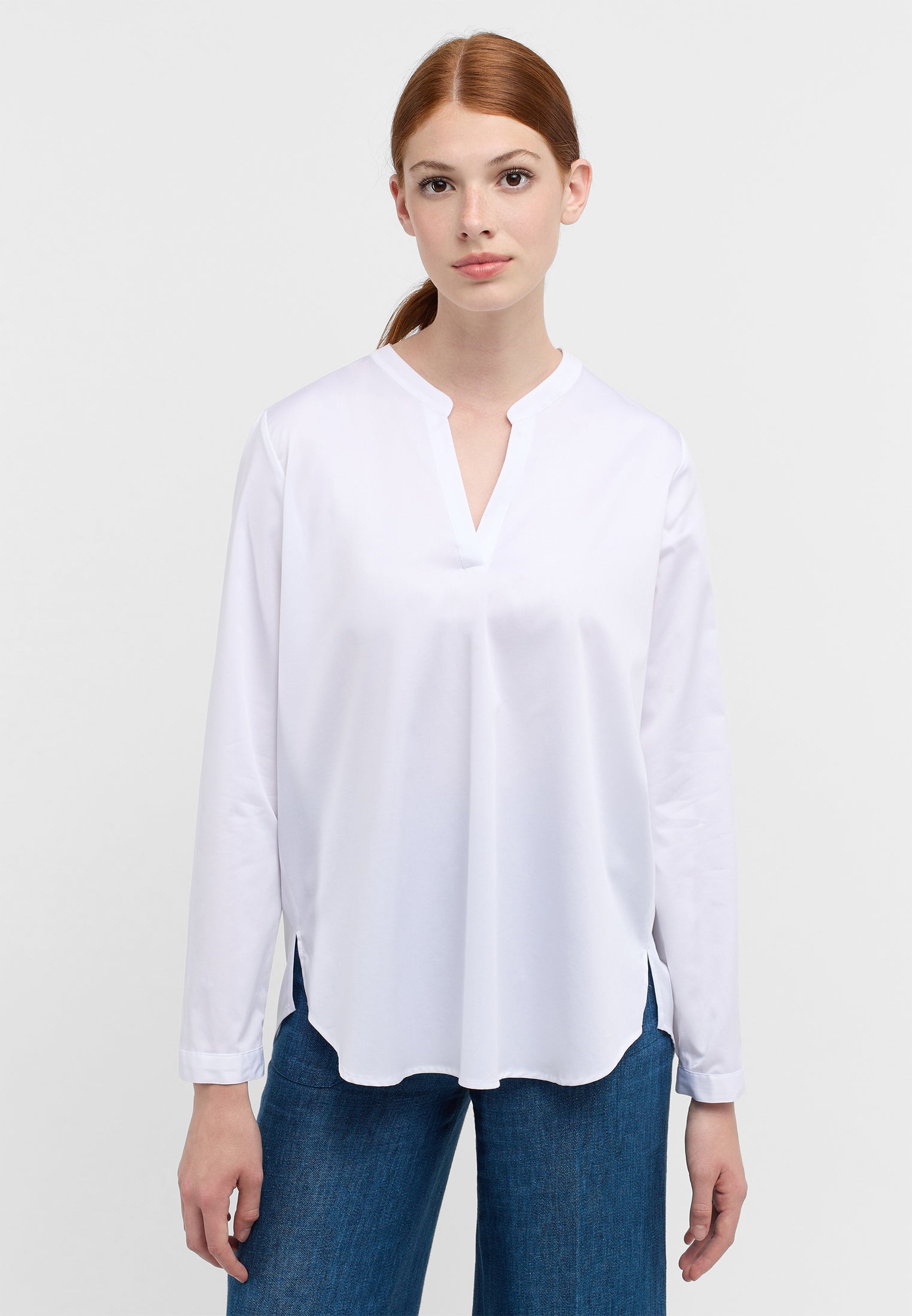 ETERNA LOOSE FIT Bluse - Milky Pearl White - 5585-00-D931