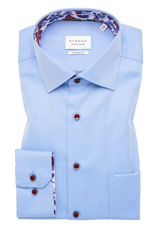 ETERNA COMFORT FIT COVER SHIRT - Coastal Sky Blue - 8824-15-E15K