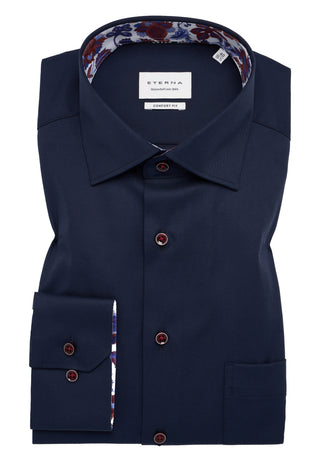 ETERNA COMFORT FIT COVER SHIRT Langarm Hemd - Midnight Harbor Blue - 8824-19-E15K