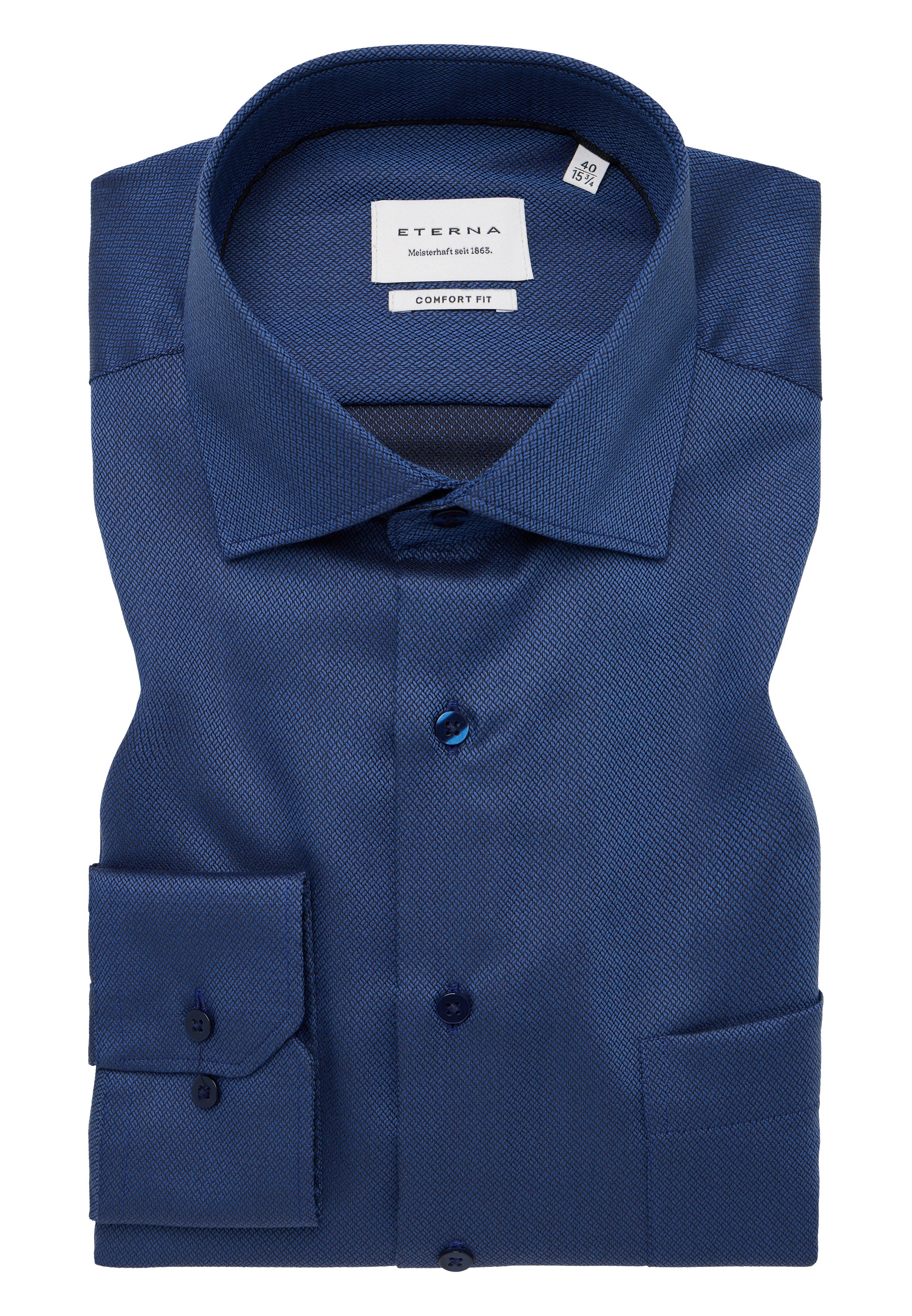 ETERNA COMFORT FIT Langarm Hemd - Ocean Harbor Blue - 4203-07-E19K von Eterna