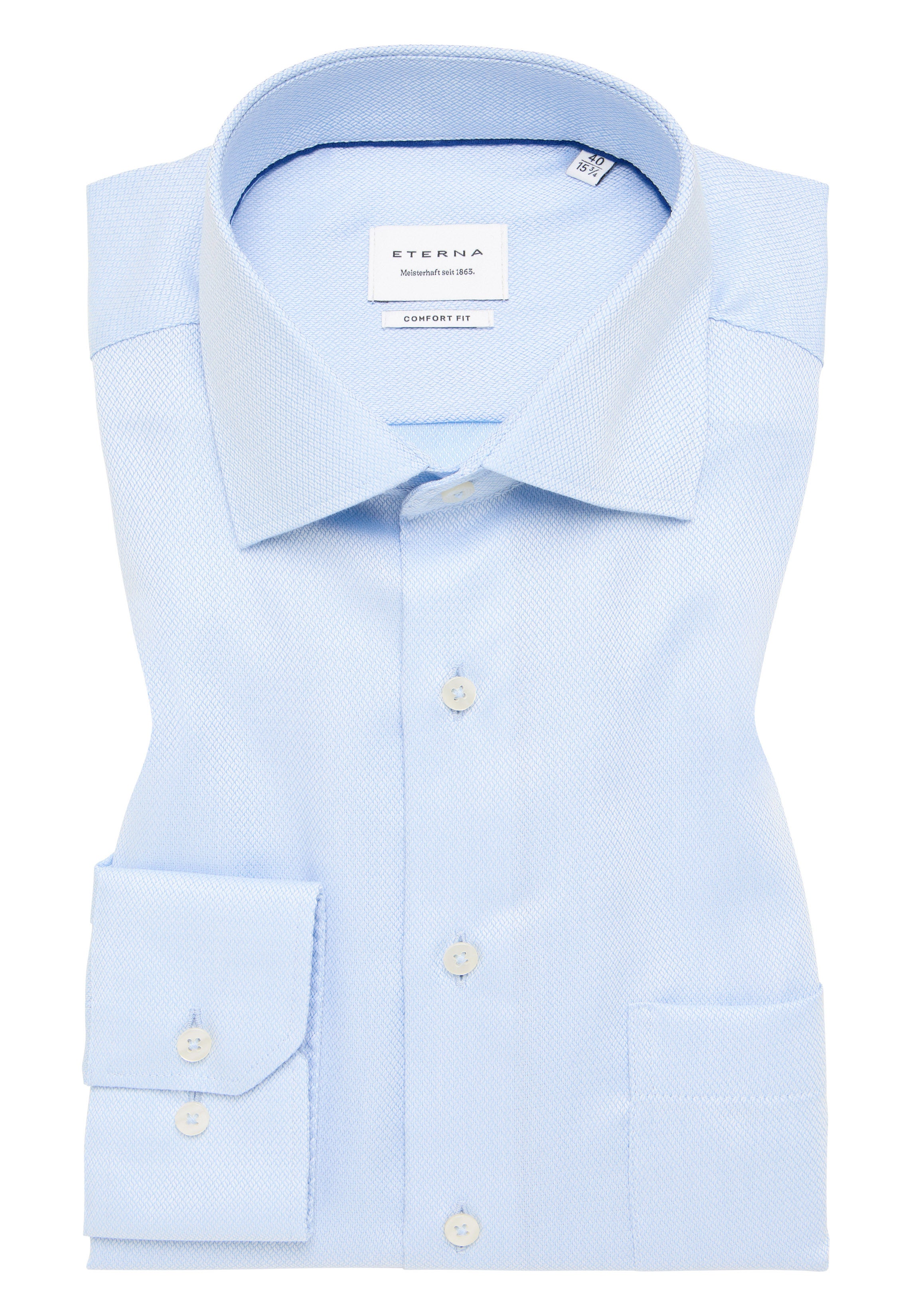 ETERNA COMFORT FIT Langarm Hemd - Sky Dusk Blue - 4203-12-E19K von Eterna