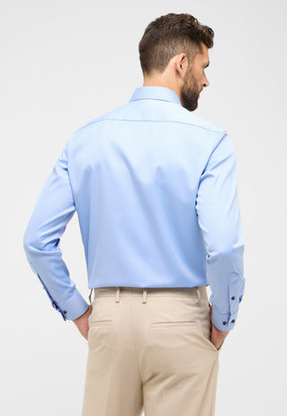 ETERNA MODERN FIT Langarm Hemd - Coastal Sky Twill - 8824-15-X15K