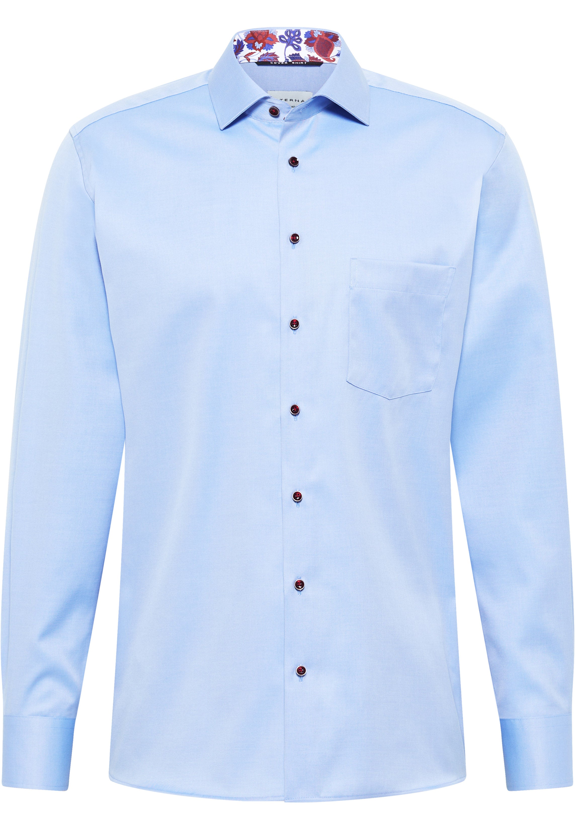 ETERNA MODERN FIT Langarm Hemd - Coastal Sky Twill - 8824-15-X15K