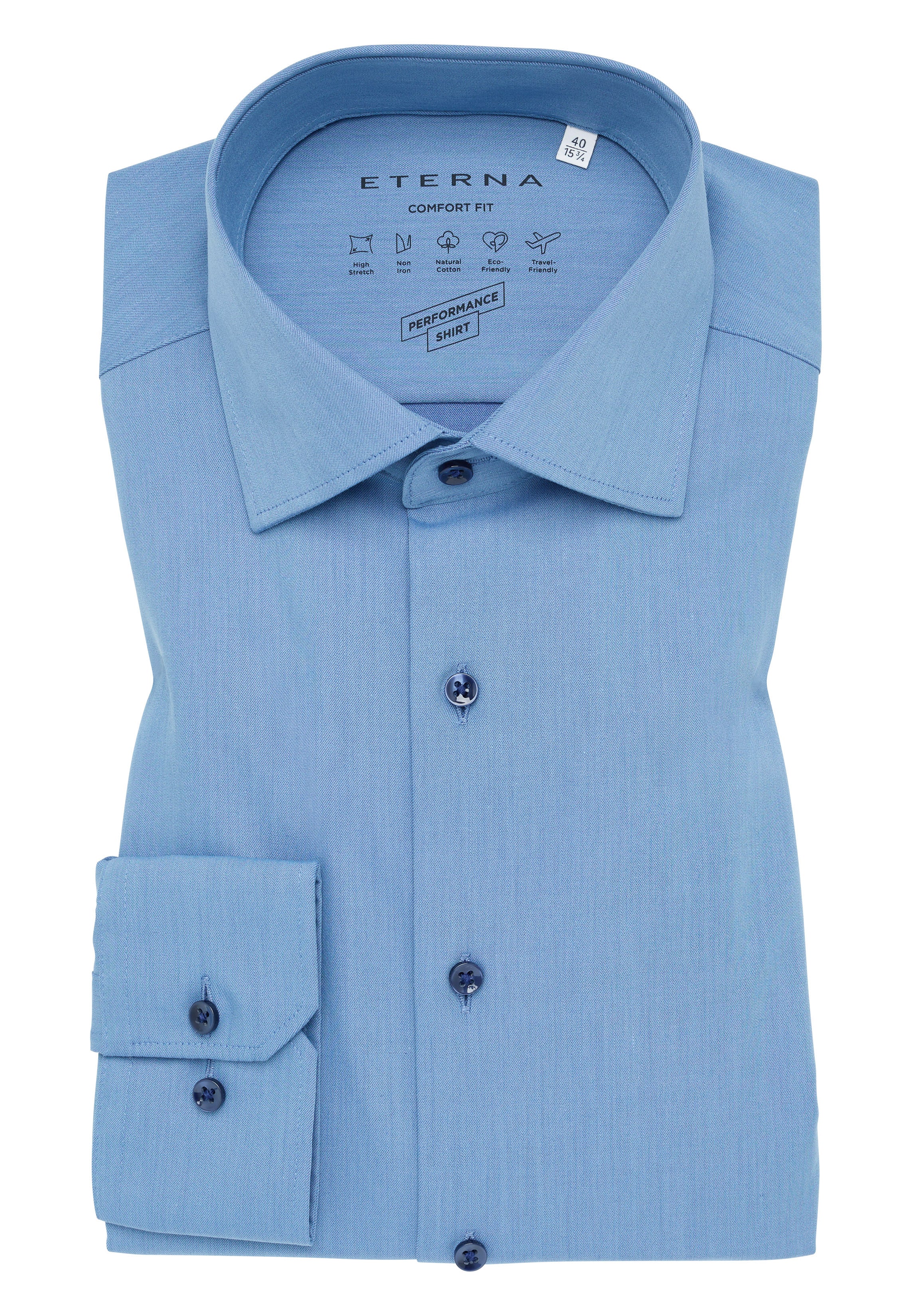 ETERNA COMFORT FIT Performance Shirt - Ocean Breeze - 4194-07-E17K