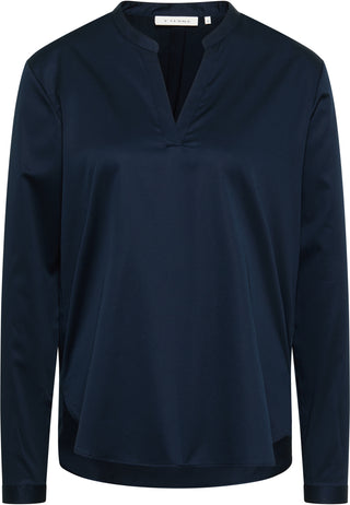 ETERNA LOOSE FIT Bluse - Midnight Navy Satin - 5585-19-D931