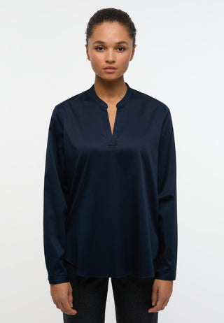 ETERNA LOOSE FIT Bluse - Midnight Navy Satin - 5585-19-D931