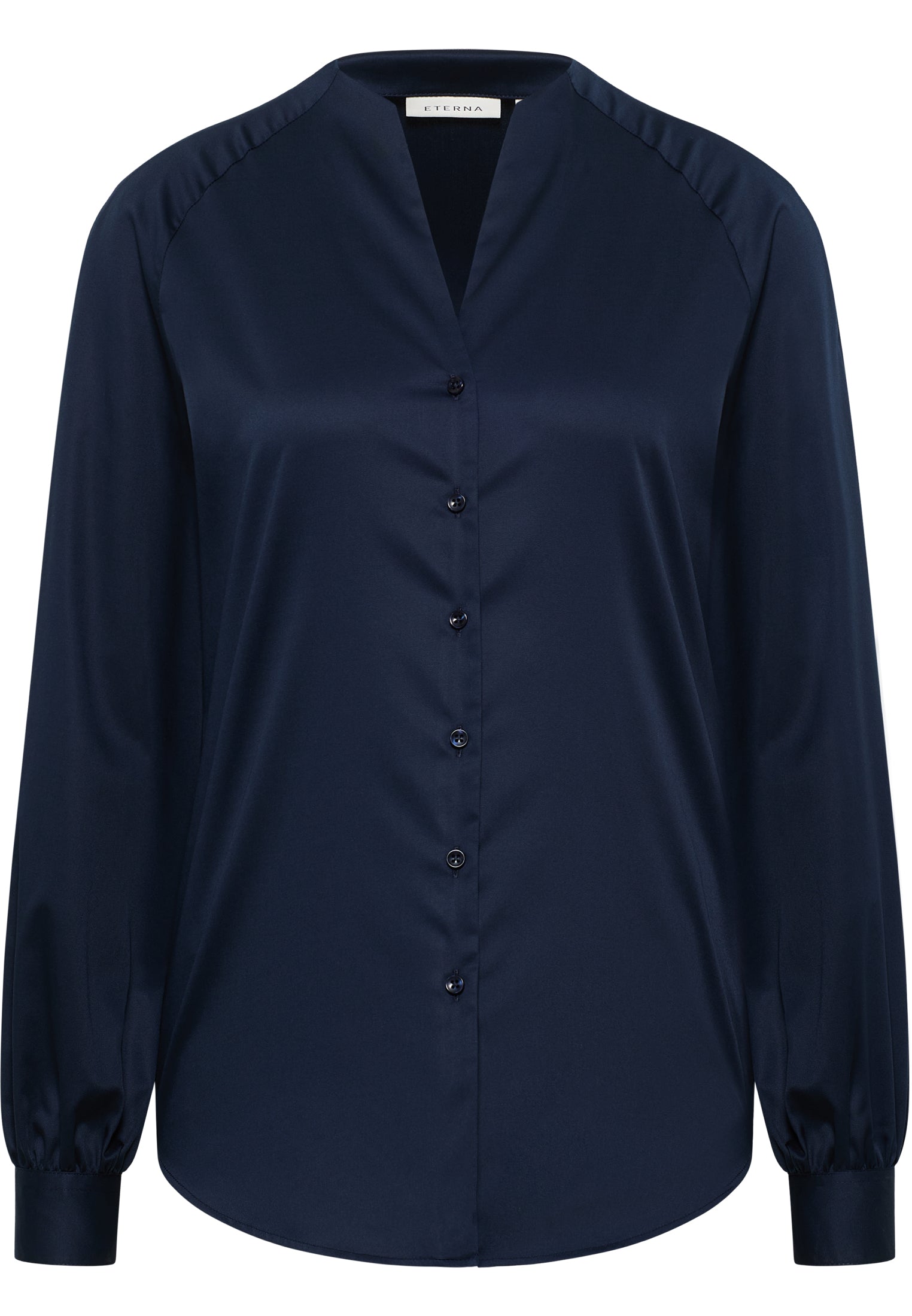 ETERNA CLASSIC FIT Langarm Bluse - Midnight Navy Glow - 5585-19-D958