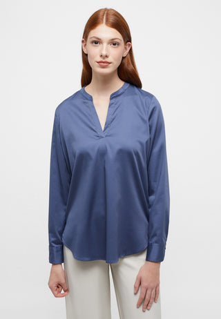 ETERNA LOOSE FIT Bluse - Ocean Sky Blue - 5585-17-D246