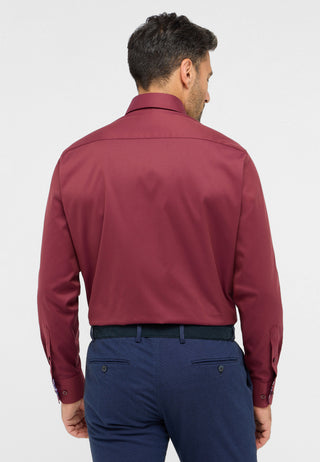 ETERNA COMFORT FIT COVER SHIRT - Wine Cherry Twill - 8824-56-E15K