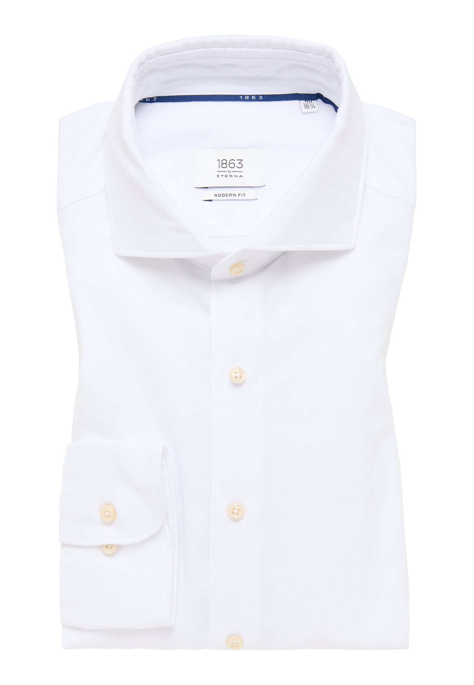 ETERNA 1863 Modern Fit Langarm Hemd - Pure Linen Sky - 2355-00-XS82