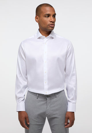 ETERNA MODERN FIT Performance Shirt - White Cloud Poplin - 4084-00-X17V
