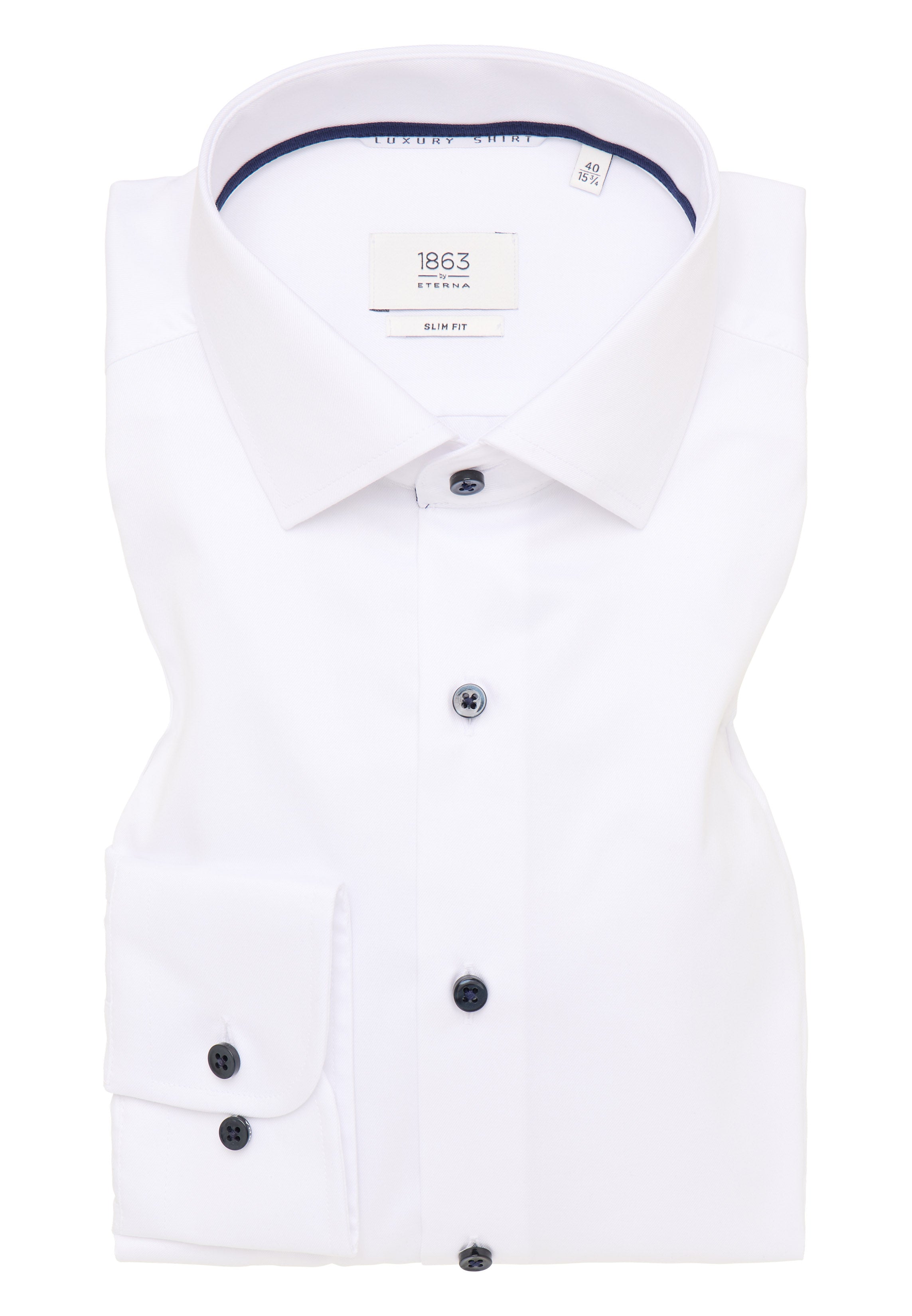 ETERNA 1863 Slim Fit Langarm Hemd - Moonlit White - 8005-00-F669