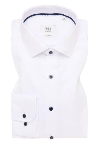ETERNA 1863 Slim Fit Langarm Hemd - Moonlit White - 8005-00-F669