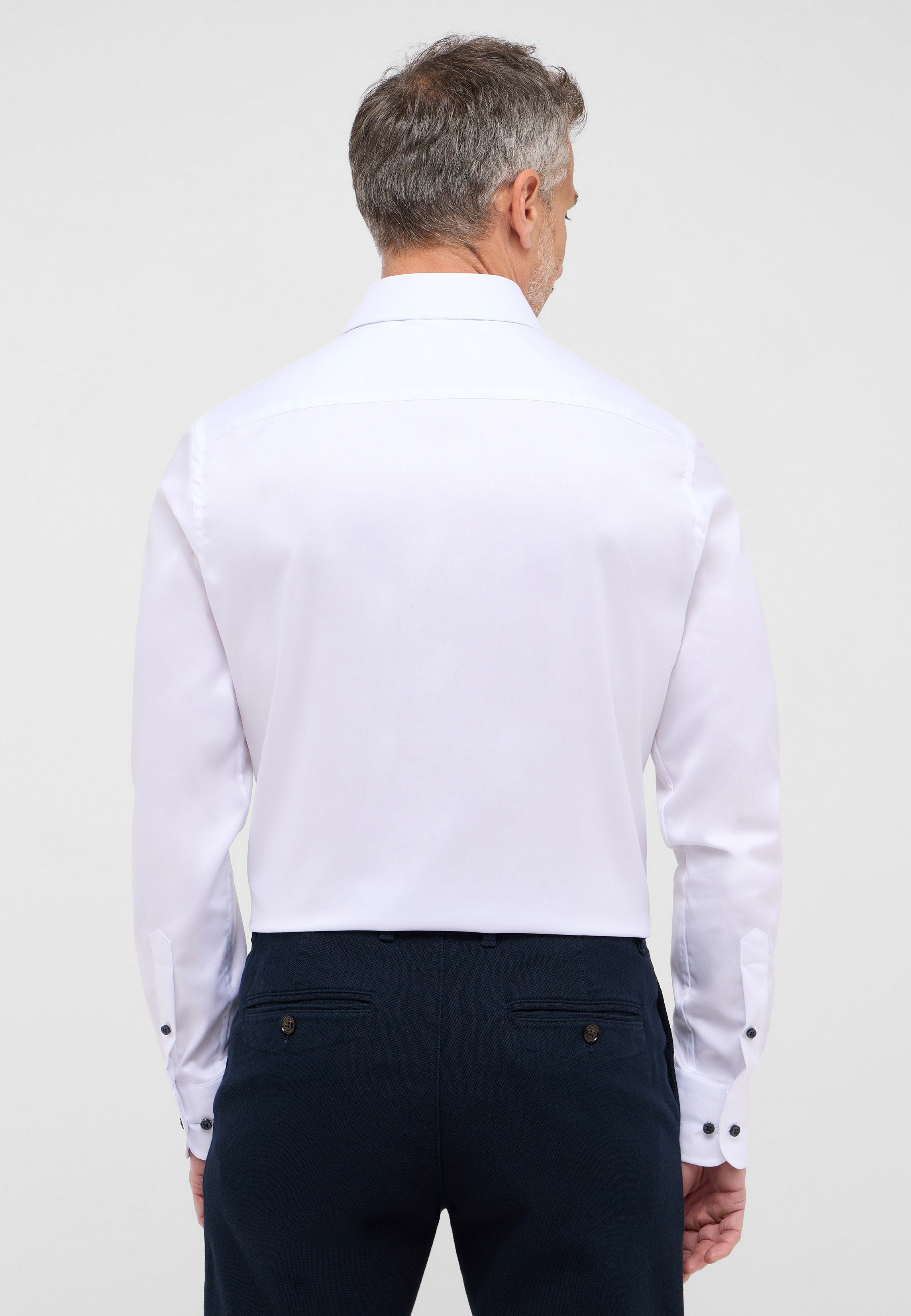 ETERNA 1863 Slim Fit Langarm Hemd - Moonlit White - 8005-00-F669 von Eterna