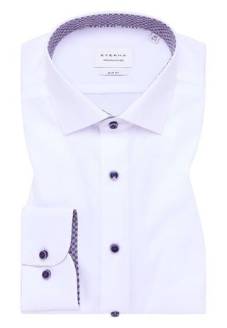 ETERNA SLIM FIT Langarm Hemd - Moonlit Porcelain - 1305-00-F140