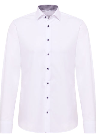 ETERNA SLIM FIT Langarm Hemd - Moonlit Porcelain - 1305-00-F140