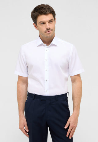 ETERNA SLIM FIT Kurzarm Hemd - Pearl Skyline White - 1304-00-G140