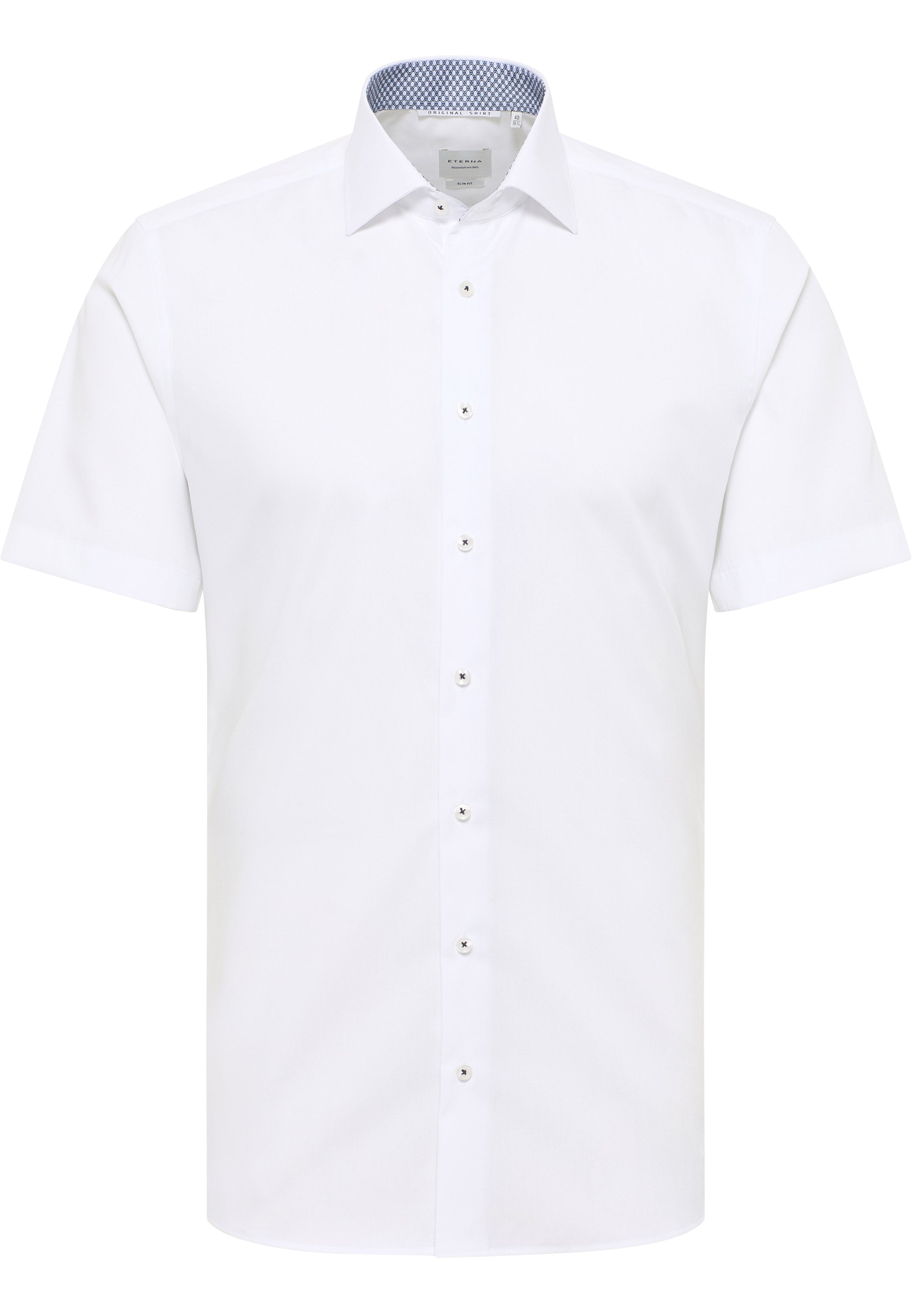 ETERNA SLIM FIT Kurzarm Hemd - Pearl Skyline White - 1304-00-G140