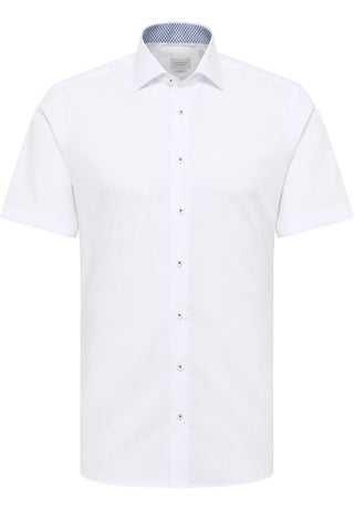 ETERNA SLIM FIT Kurzarm Hemd - Pearl Skyline White - 1304-00-G140