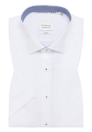 ETERNA SLIM FIT Kurzarm Hemd - Pearl Skyline White - 1304-00-G140