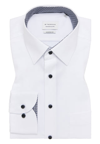 ETERNA MODERN FIT Langarm Hemd - Cloud Chalk White - 1007-00-X141