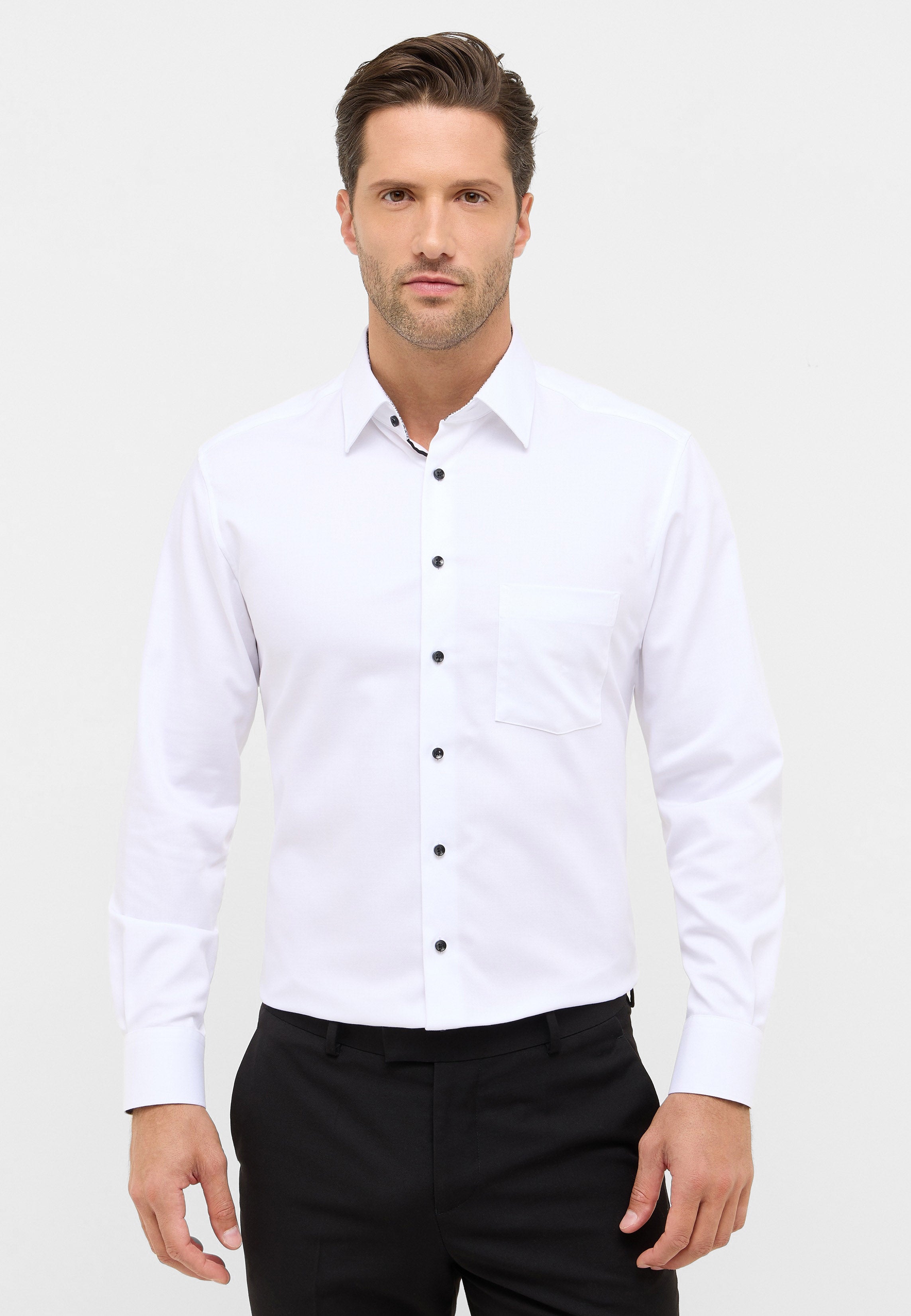 ETERNA MODERN FIT Langarm Hemd - Cloud Chalk White - 1007-00-X141 von Eterna