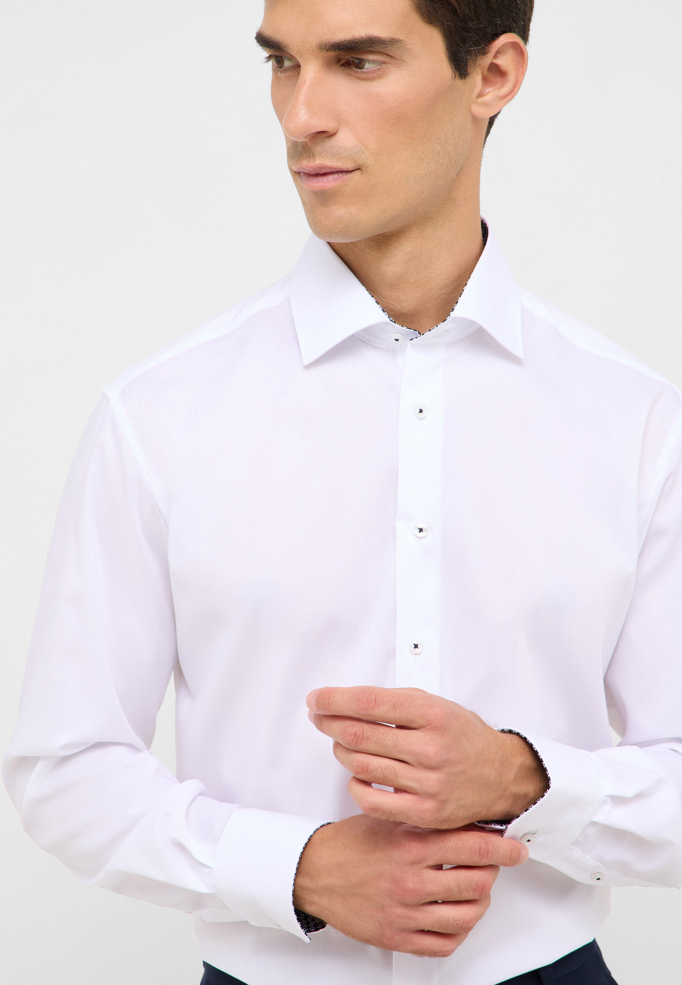 ETERNA MODERN FIT Langarm Hemd - Pearl Mist White - 1282-00-X14K von Eterna