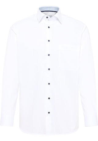 ETERNA COMFORT FIT Langarm Hemd - Pearl Glacier White - 1382-00-E141