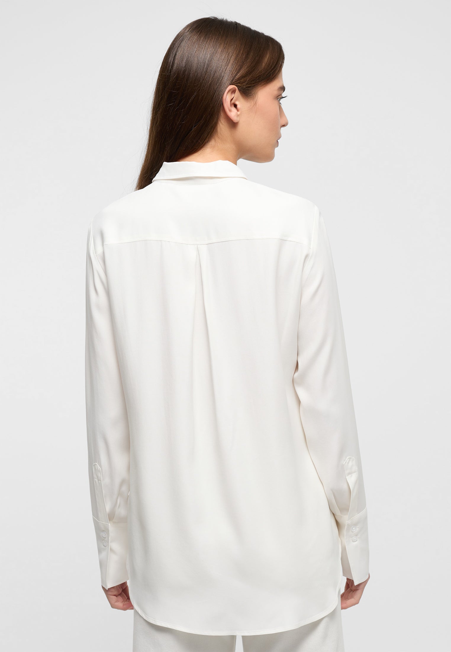 ETERNA REGULAR FIT Langarm Bluse - Pearl Whisper Satin - 5270-01-D295 von Eterna