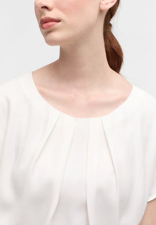 ETERNA LOOSE FIT Kurzarm Bluse - Pearl Cloud White - 5270-01-H305