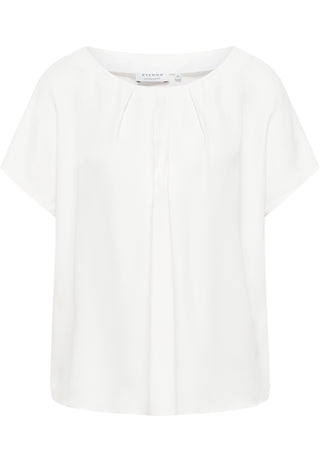 ETERNA LOOSE FIT Kurzarm Bluse - Pearl Cloud White - 5270-01-H305