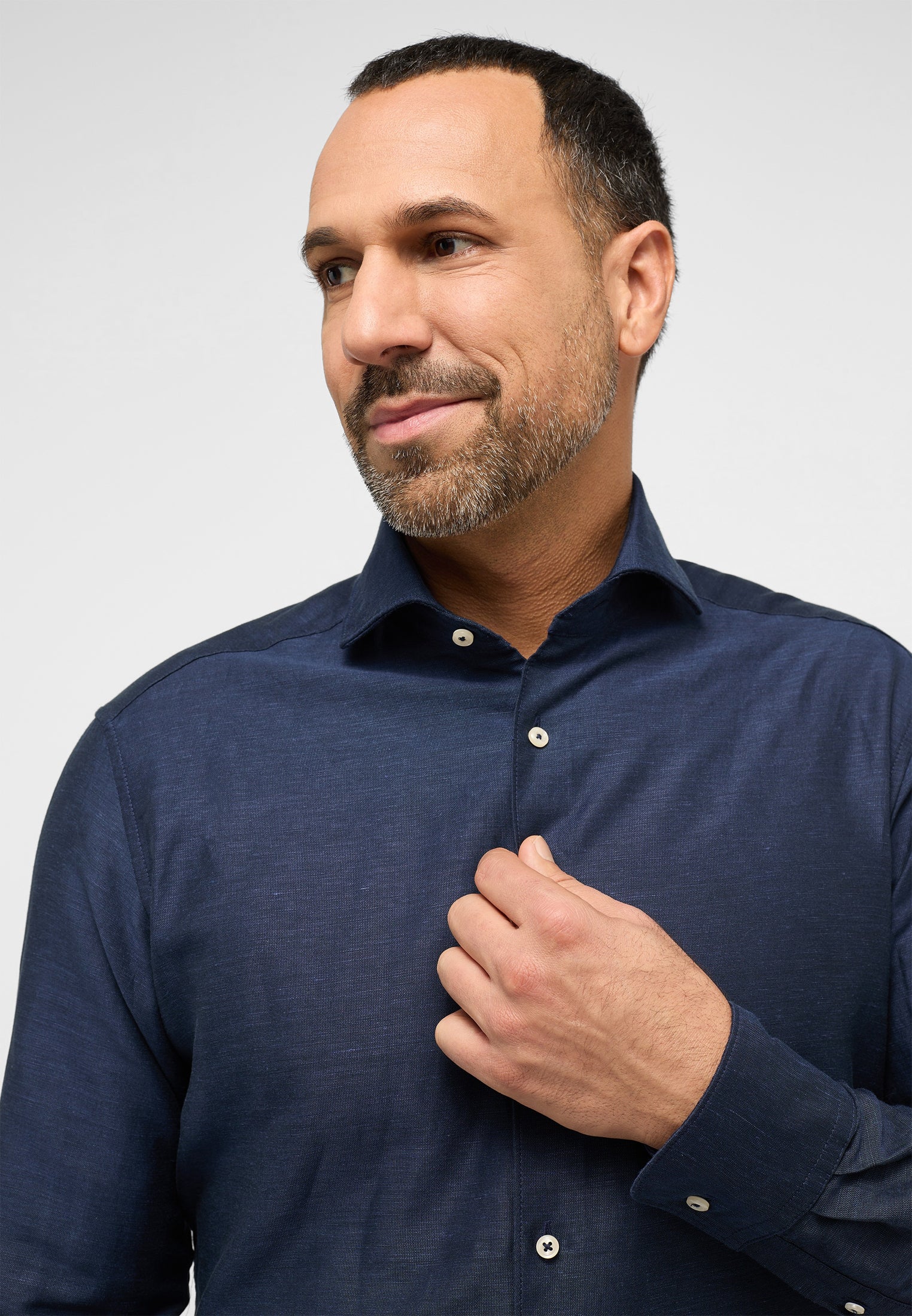 ETERNA 1863 by ETERNA MODERN FIT Langarm Hemd - Midnight Indigo Weave - 2355-19-XS82 von Eterna