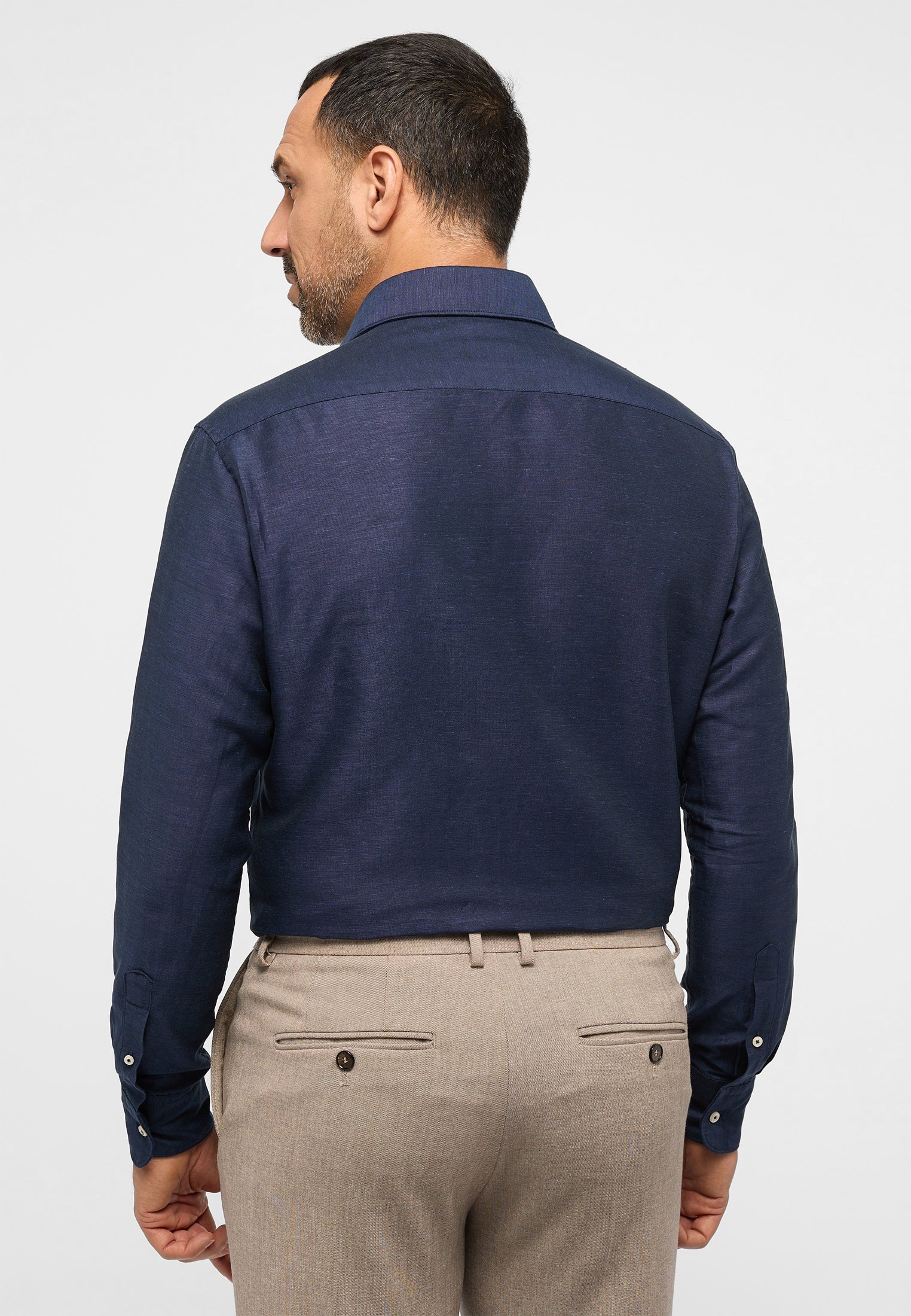 ETERNA 1863 by ETERNA MODERN FIT Langarm Hemd - Midnight Indigo Weave - 2355-19-XS82 von Eterna
