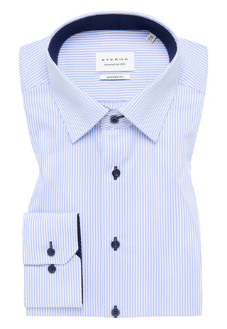 ETERNA MODERN FIT Langarm Hemd - Skystripe Breeze - 8992-12-X14P