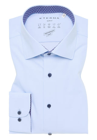 ETERNA SLIM FIT Performance Shirt Langarm Hemd - Sky Harbor Blue - 4194-10-F140