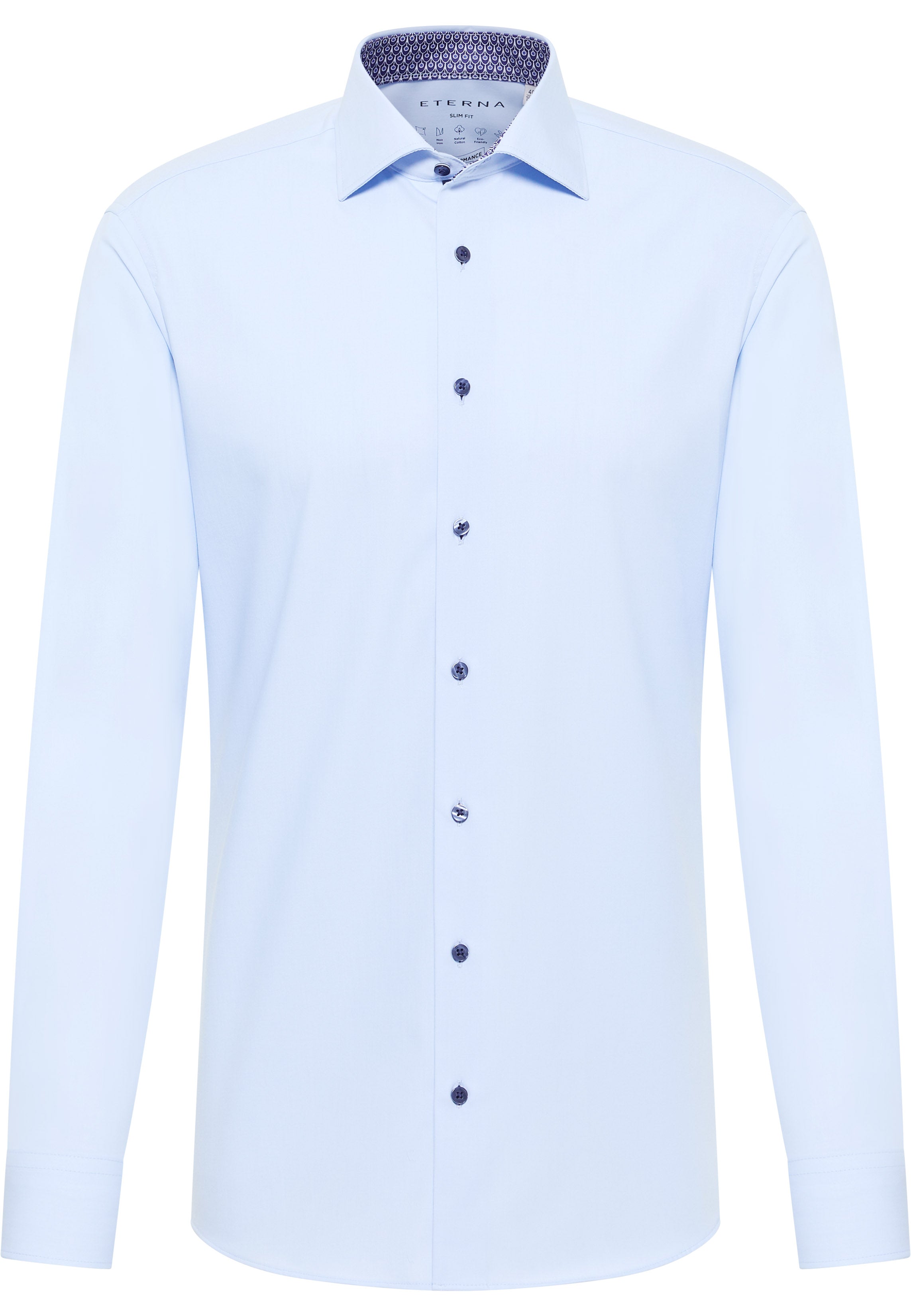 ETERNA SLIM FIT Performance Shirt Langarm Hemd - Sky Harbor Blue - 4194-10-F140