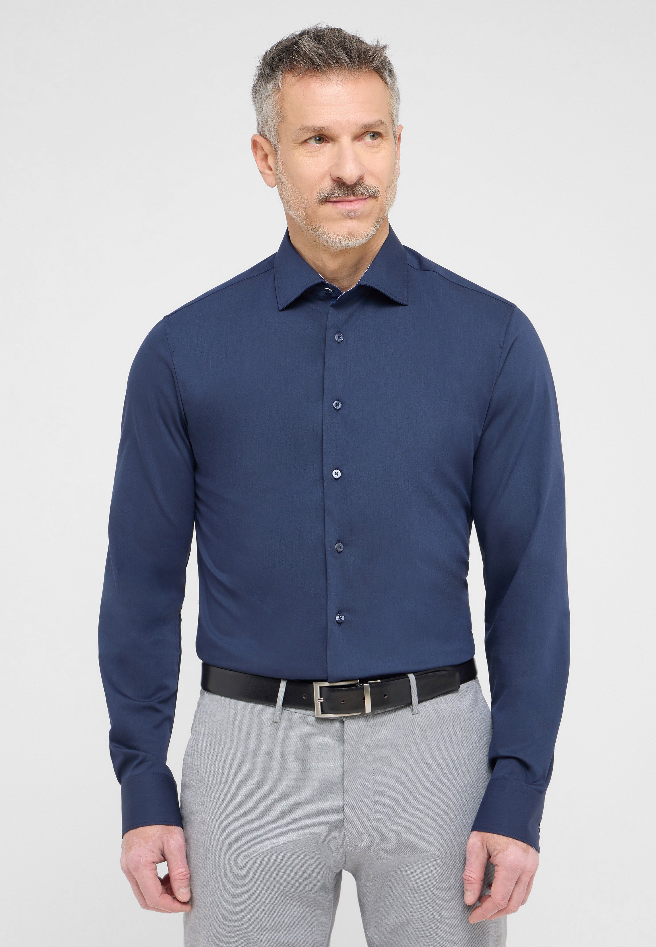 ETERNA SLIM FIT Performance Shirt - Ocean Harbor Navy - 4194-19-F140 von Eterna