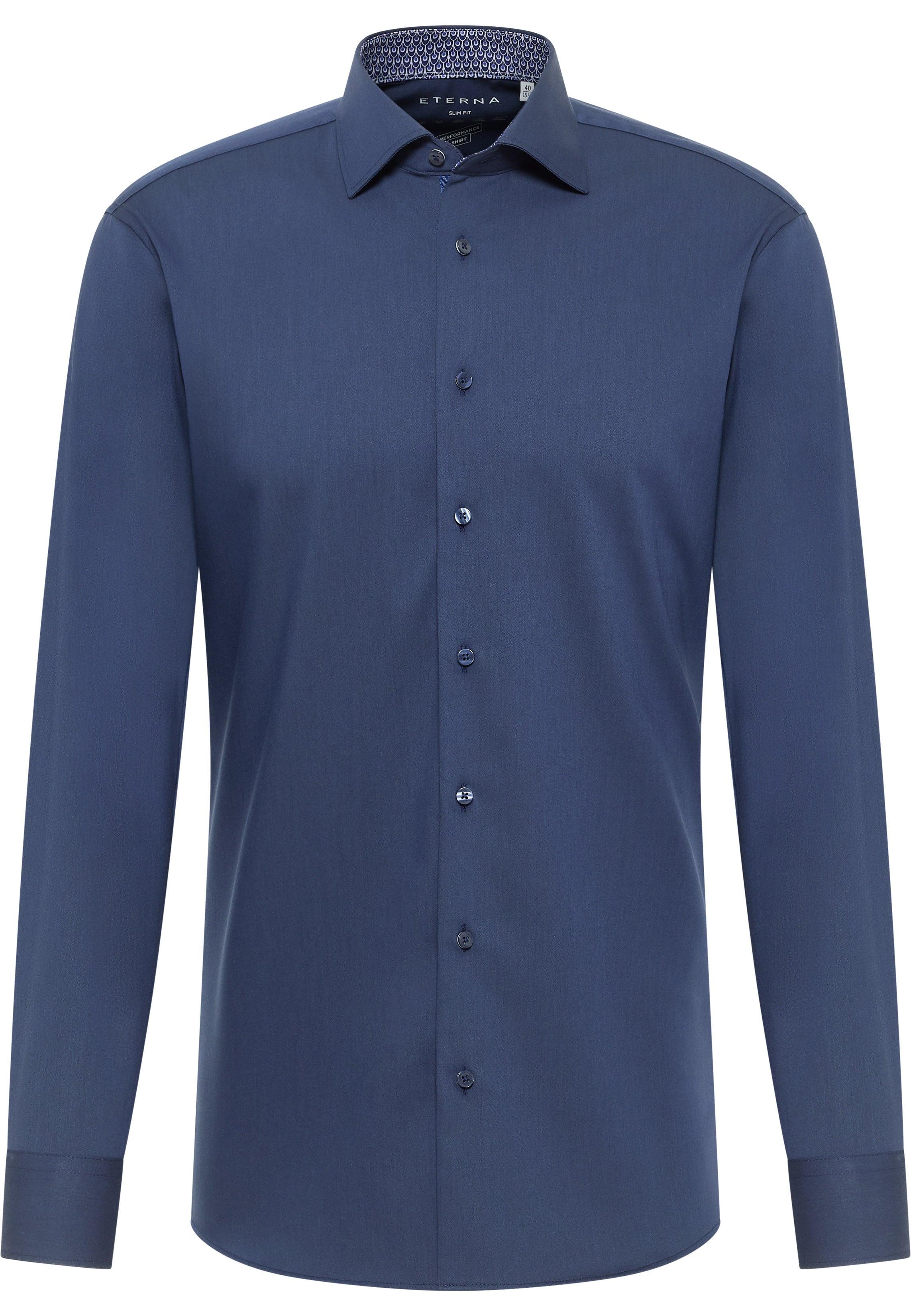 ETERNA SLIM FIT Performance Shirt - Ocean Harbor Navy - 4194-19-F140