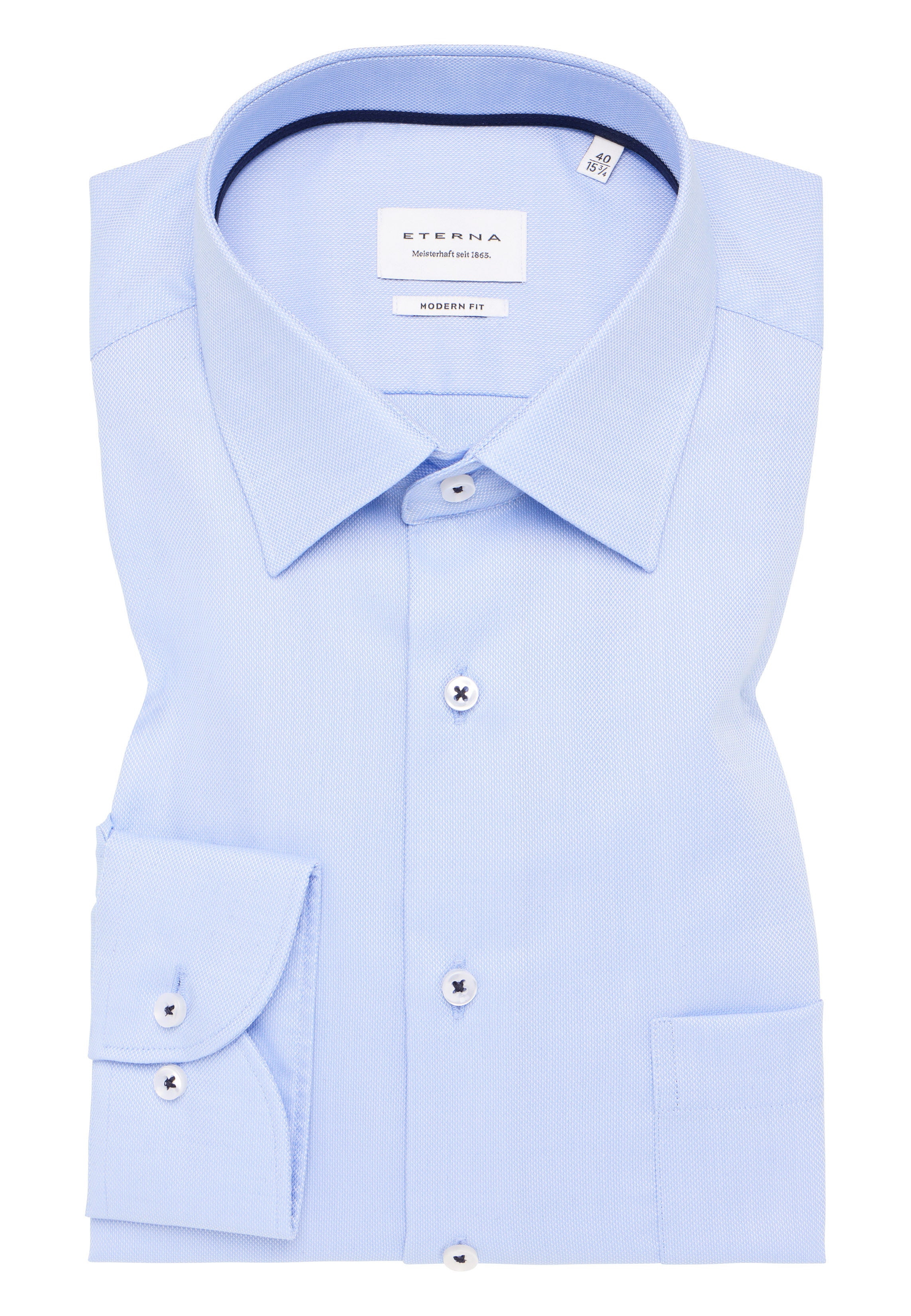 ETERNA MODERN FIT Langarm Hemd - Skywell Blue - 8464-12-X181