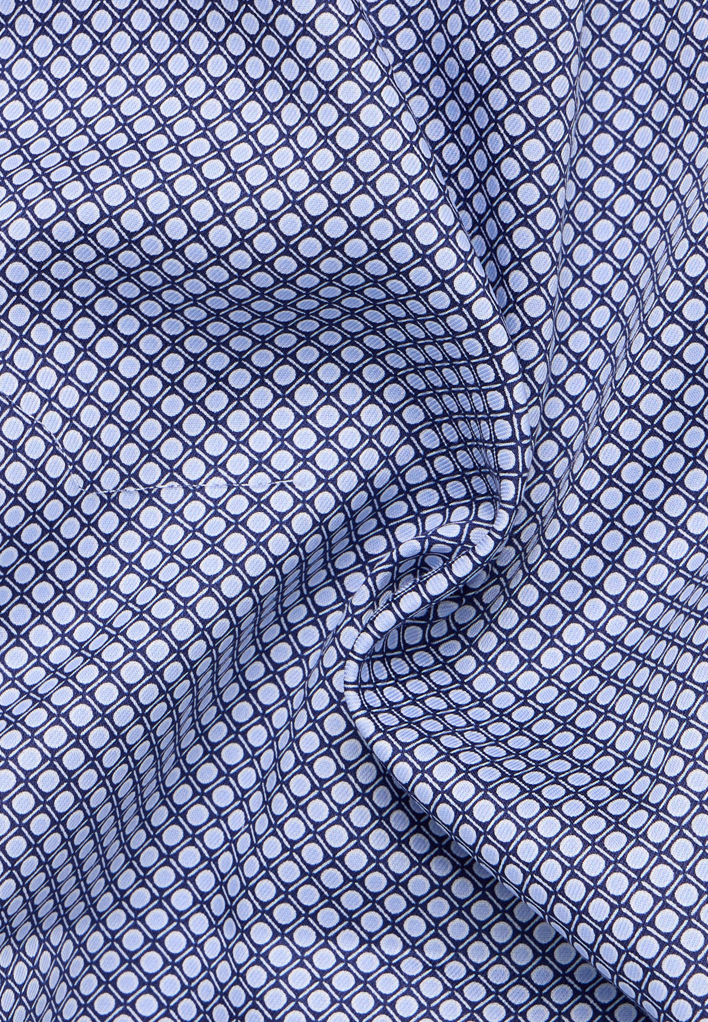 ETERNA COMFORT FIT Langarm Hemd - Blue Grid Breeze - 4220-14-E181 von Eterna
