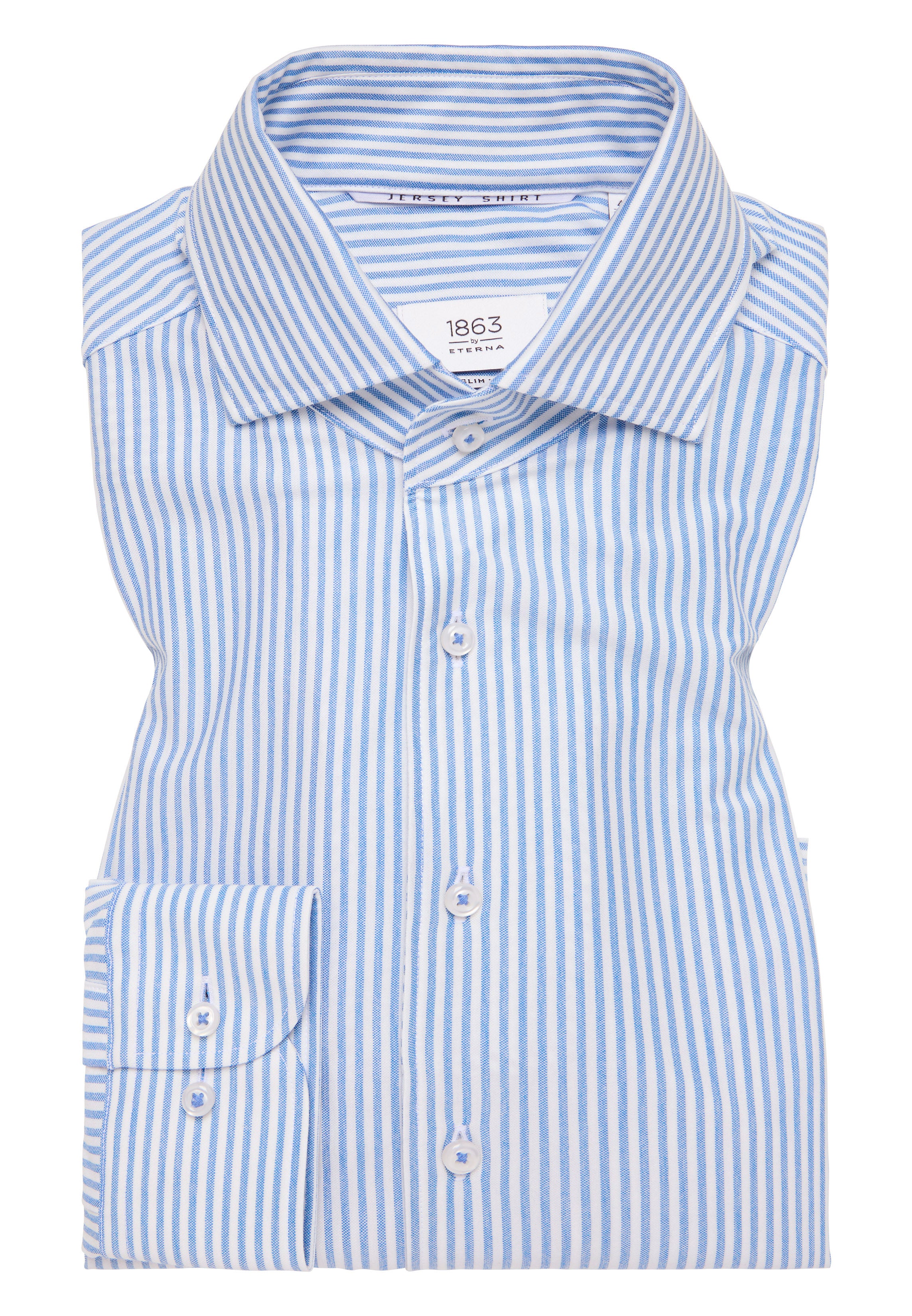 ETERNA 1863 Slim Fit Langarm Hemd - Skystripe Blue - 2123-14-YSV1